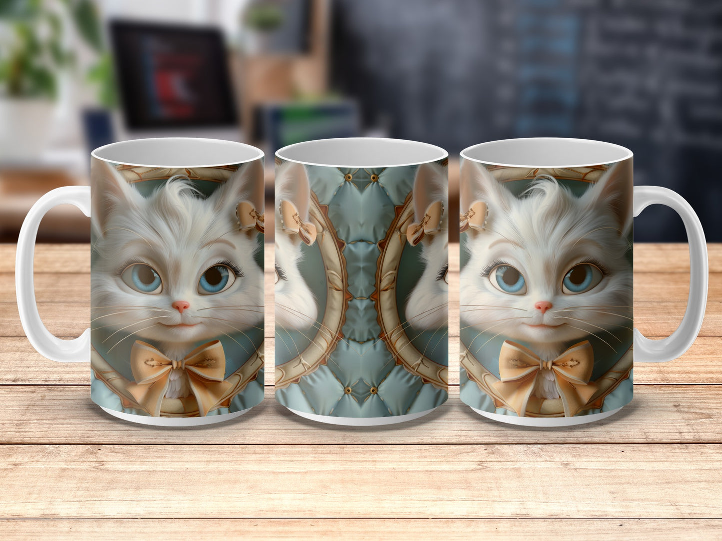 Cute Cat Mug, Whimsical Kitten Coffee Cup, Animal Lover Gift, Unique Cat Face Kitchen Decor, Pet Owner Present