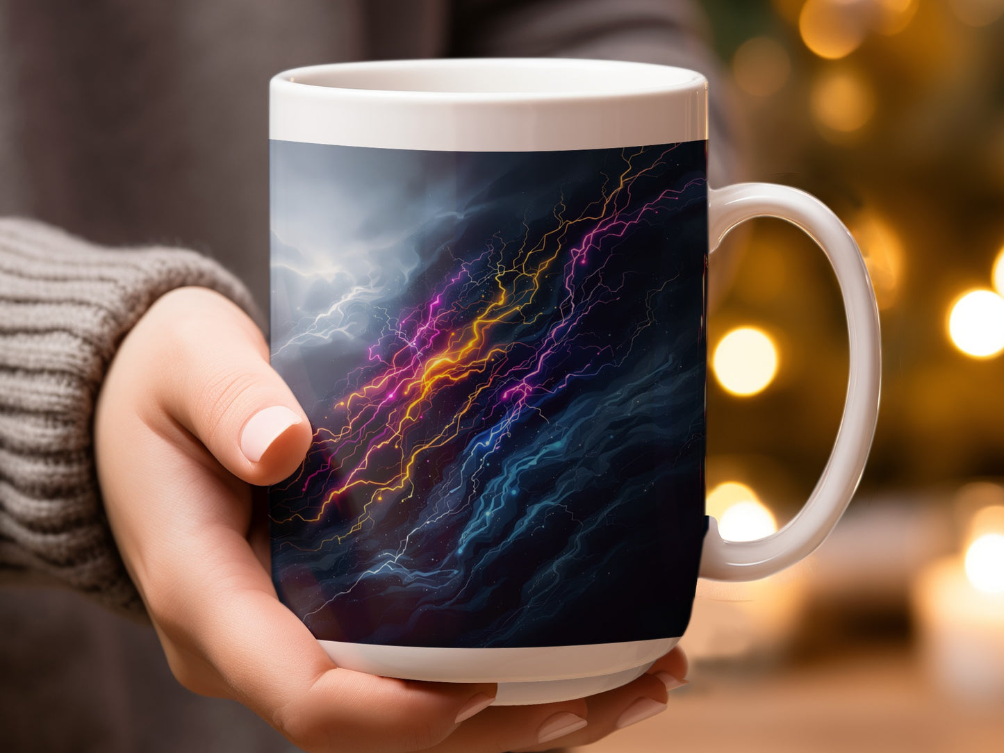 Thunderstorm Lightning Pattern Coffee Mug product