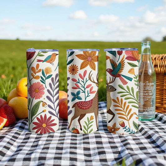 Vibrant Floral and Animal Insulated Tumbler product type