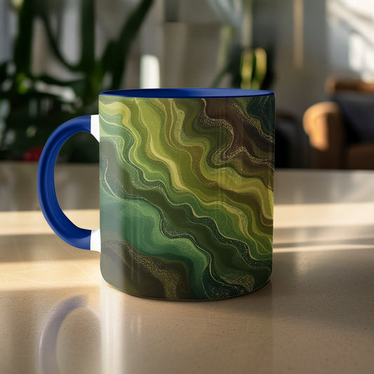 Green and Blue Swirl Patterned Mug product