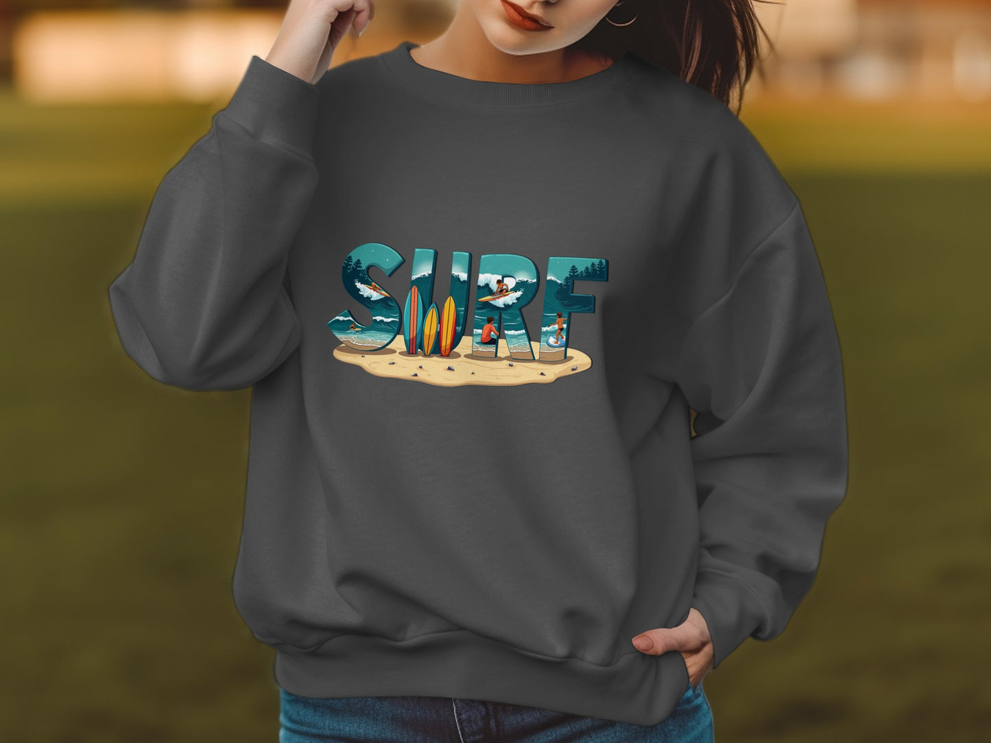 Surf Graphic Printed Casual Sweatshirt product
