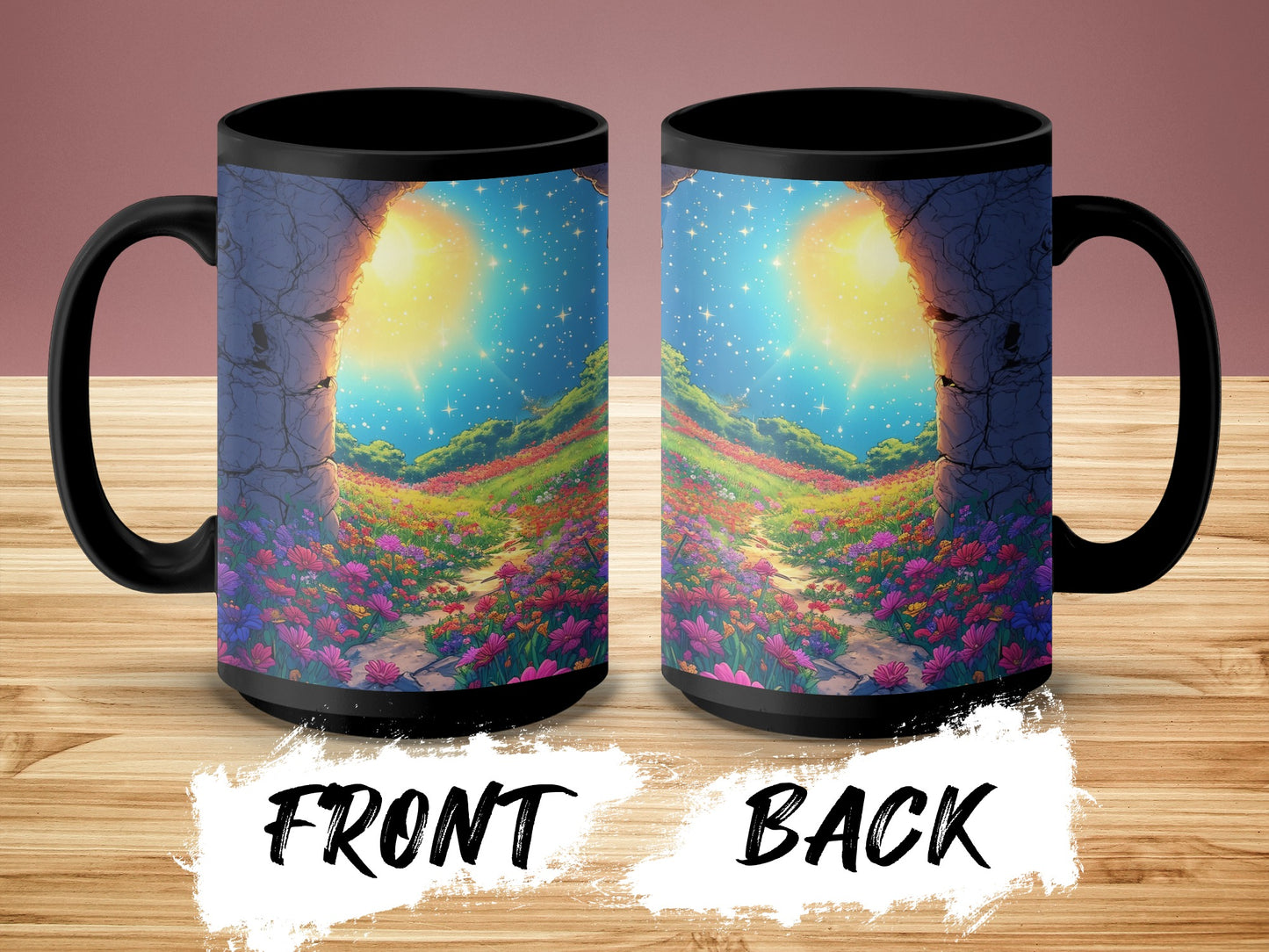 Magical Sunrise Over Flower Pathway Mug product