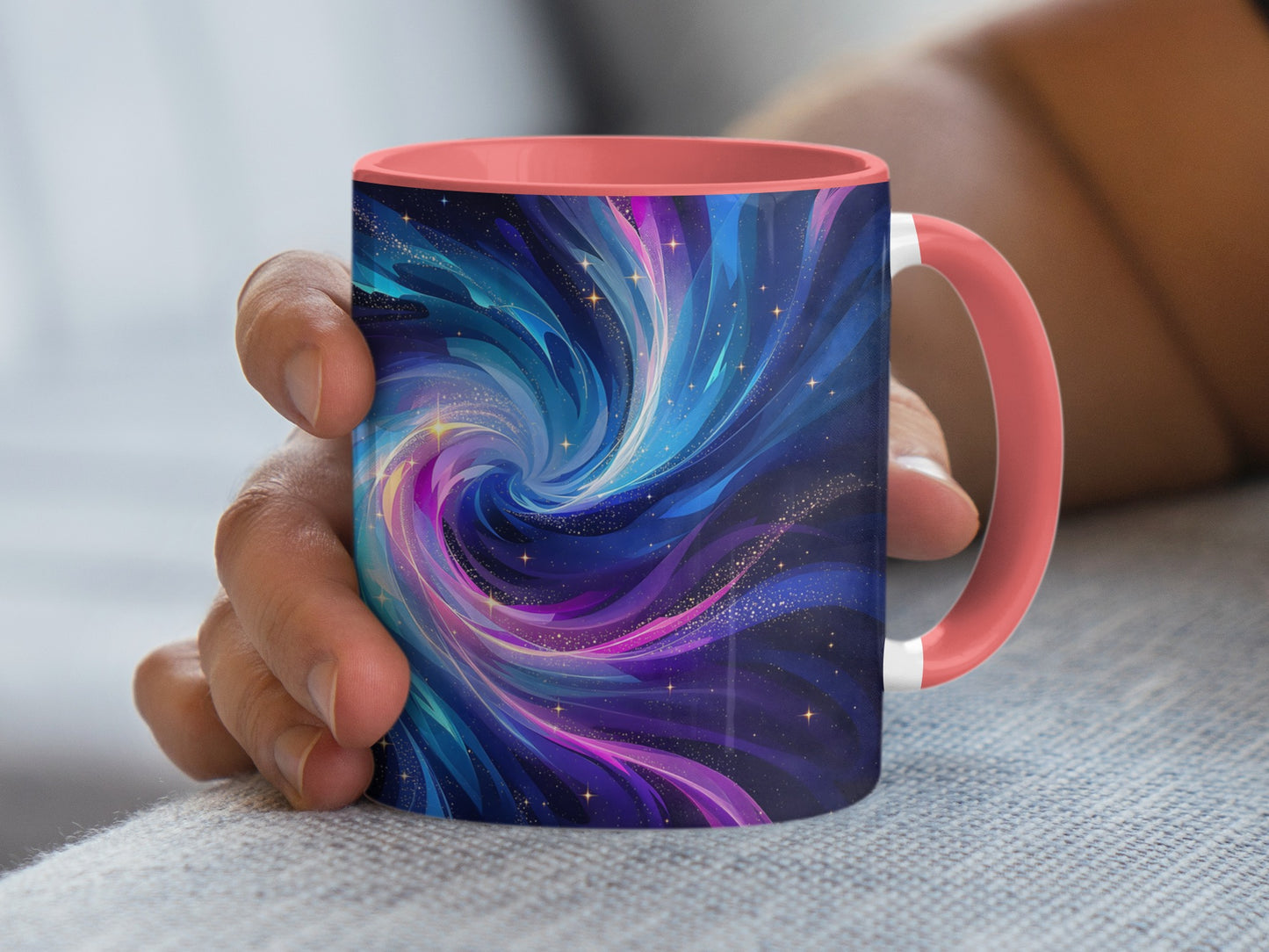 Colorful Galaxy Swirl Design Ceramic Mug product