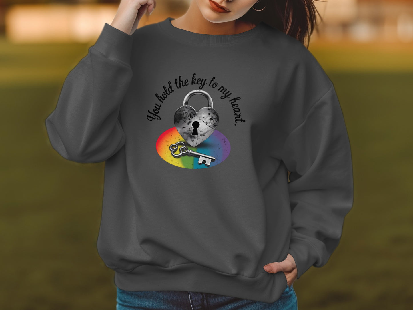 You Hold The Key To My Heart Printed Sweatshirt product