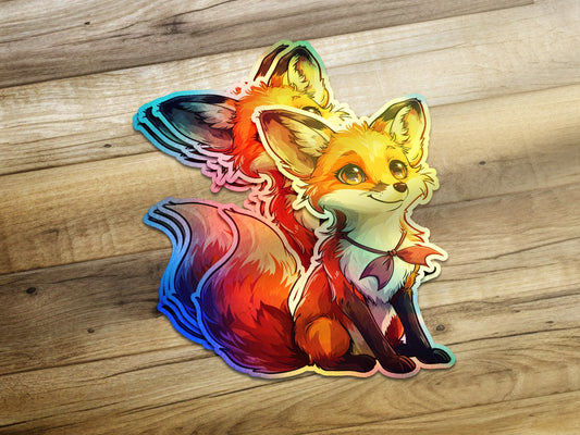 Cute Colorful Fantasy Fox Art Illustration product