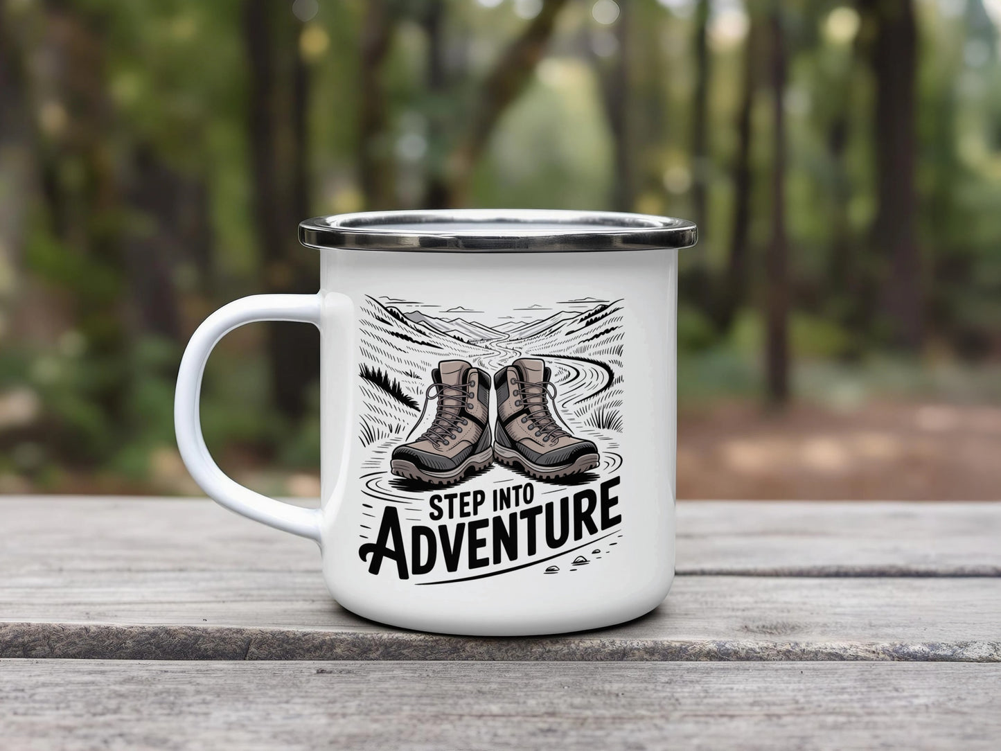 Step Into Adventure Printed Mug Unique Design product type