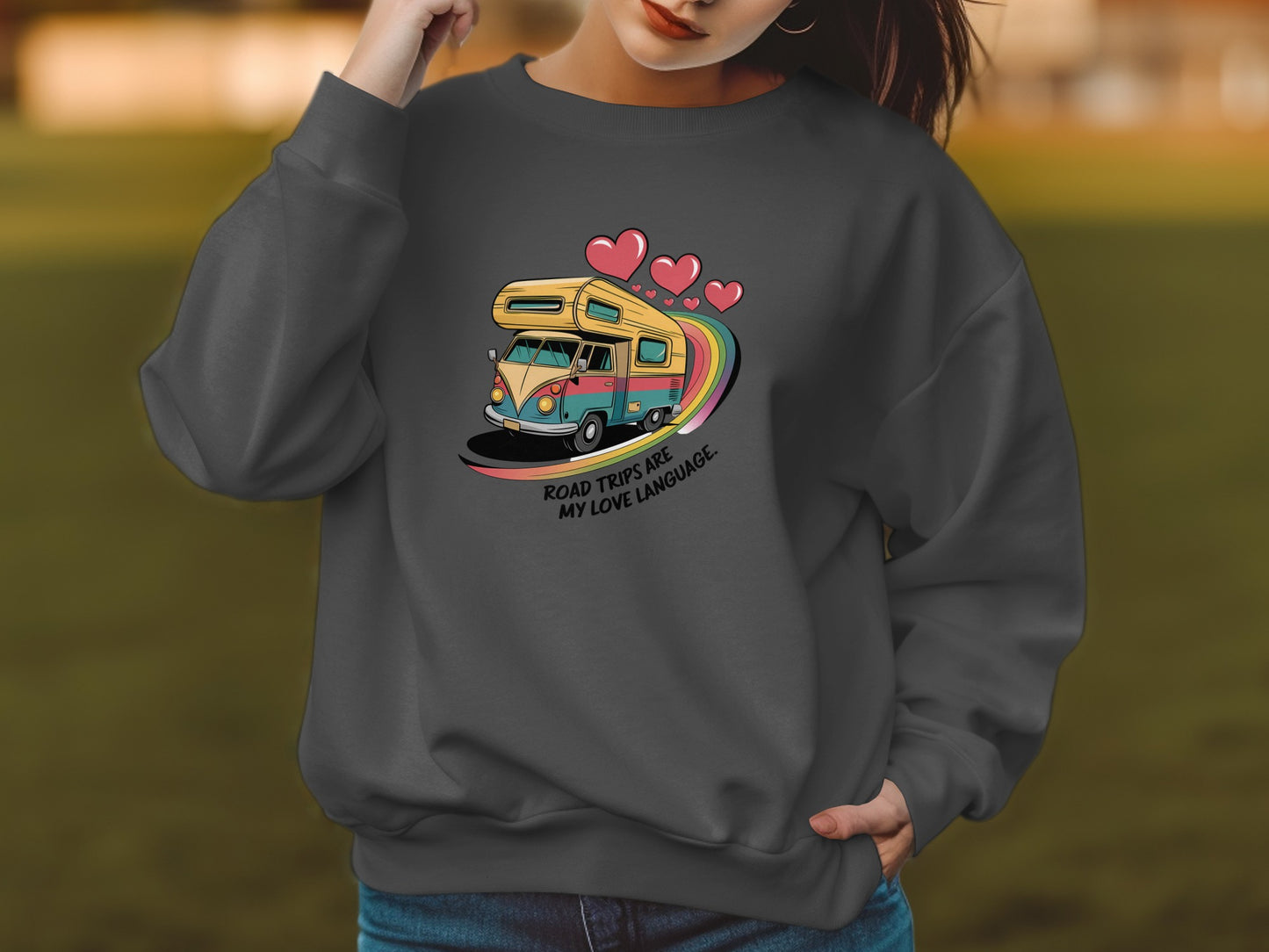 Road Trips Are My Love Language Graphic Sweatshirt product