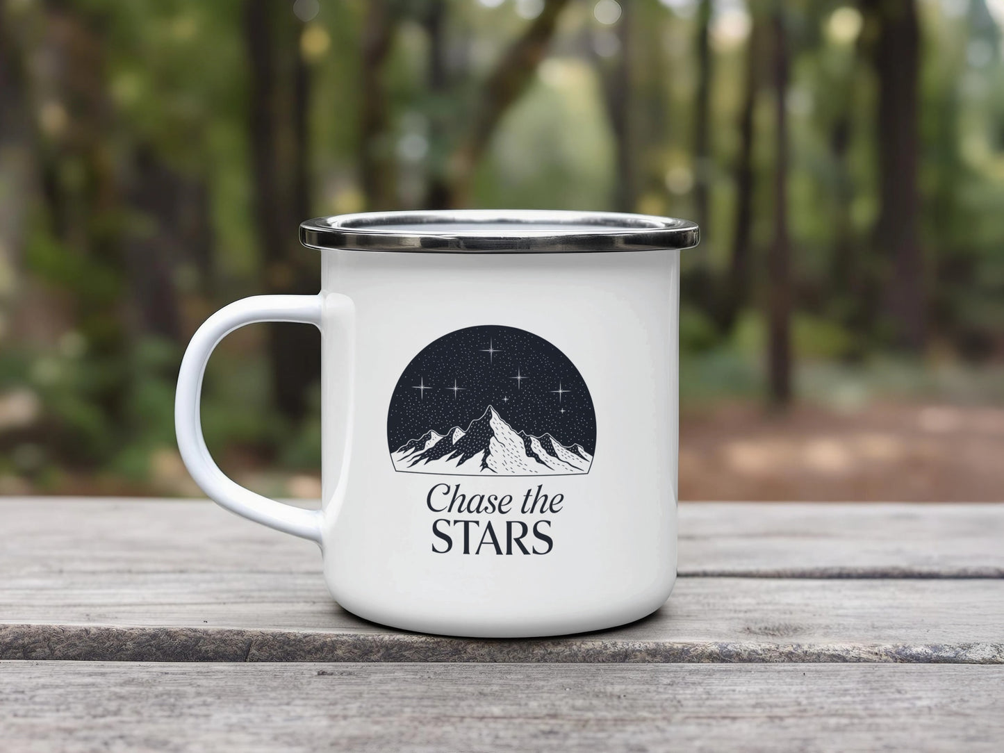 Chase the Stars Enamel Camp Mug product