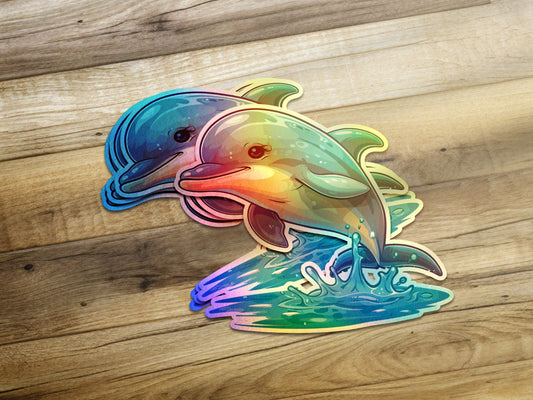 Colorful Jumping Dolphin Sticker product type