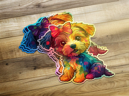 Cute Colorful Puppy Stickers Pack for Crafting Product