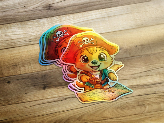 Colorful Pirate Themed Cartoon Sticker product