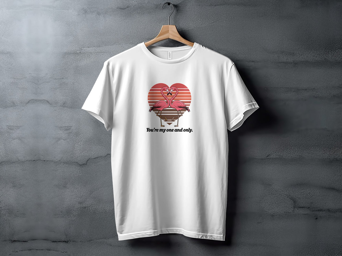 Flamingo Heart You're My One and Only T-shirt product