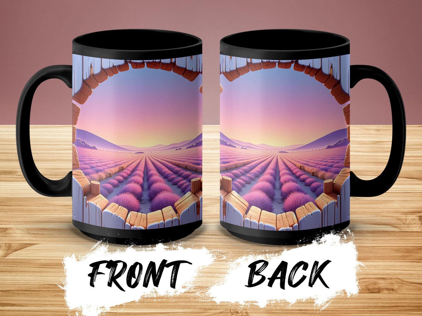 Lavender Field Scenic Design Coffee Mug Product
