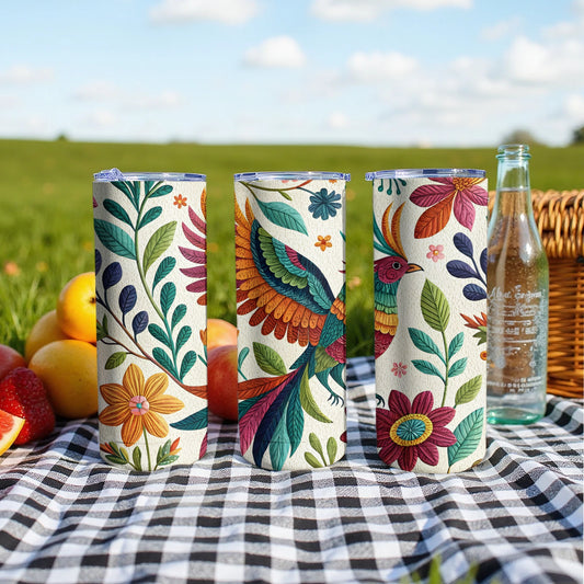 Floral Nature Design with Birds Pattern Tumbler product type