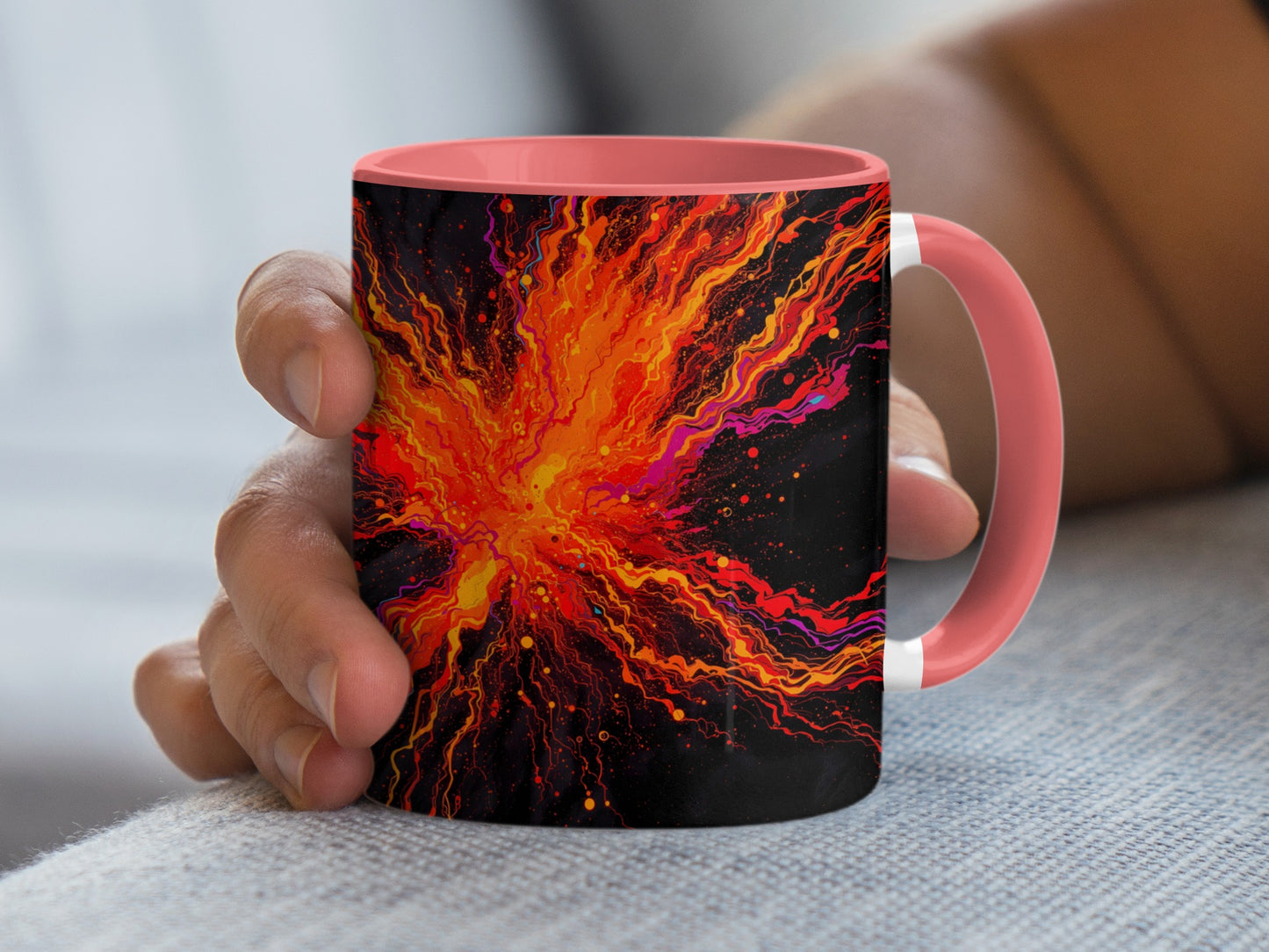 Vibrant Explosion Design Ceramic Coffee Mug product