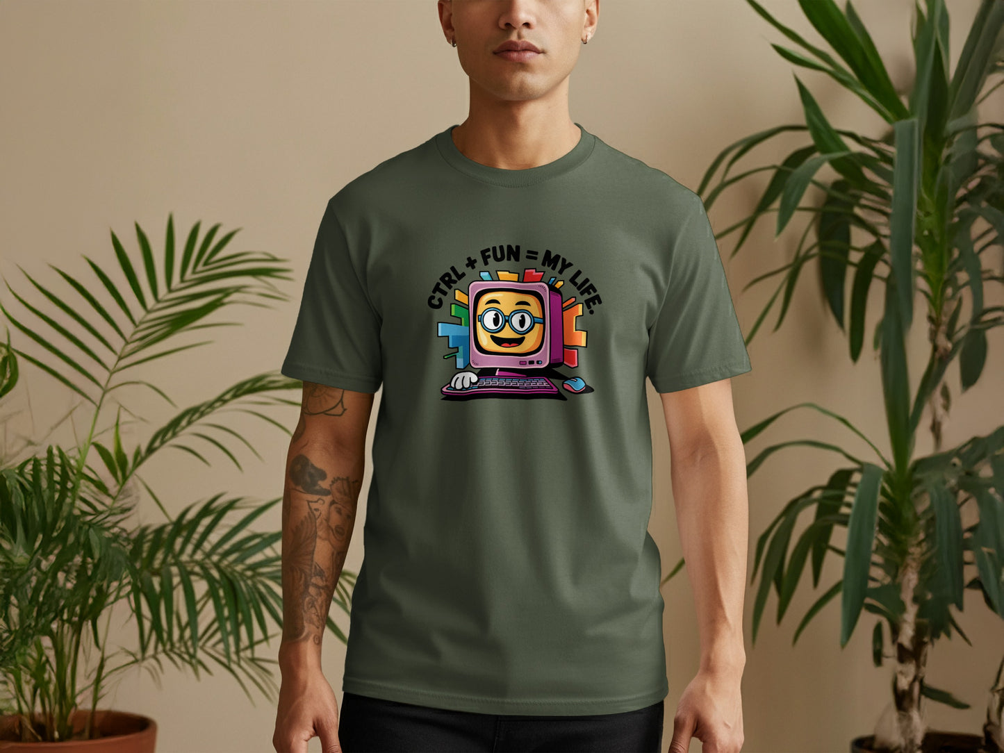 Fun Computer Emoji Design Graphic T-Shirt product type