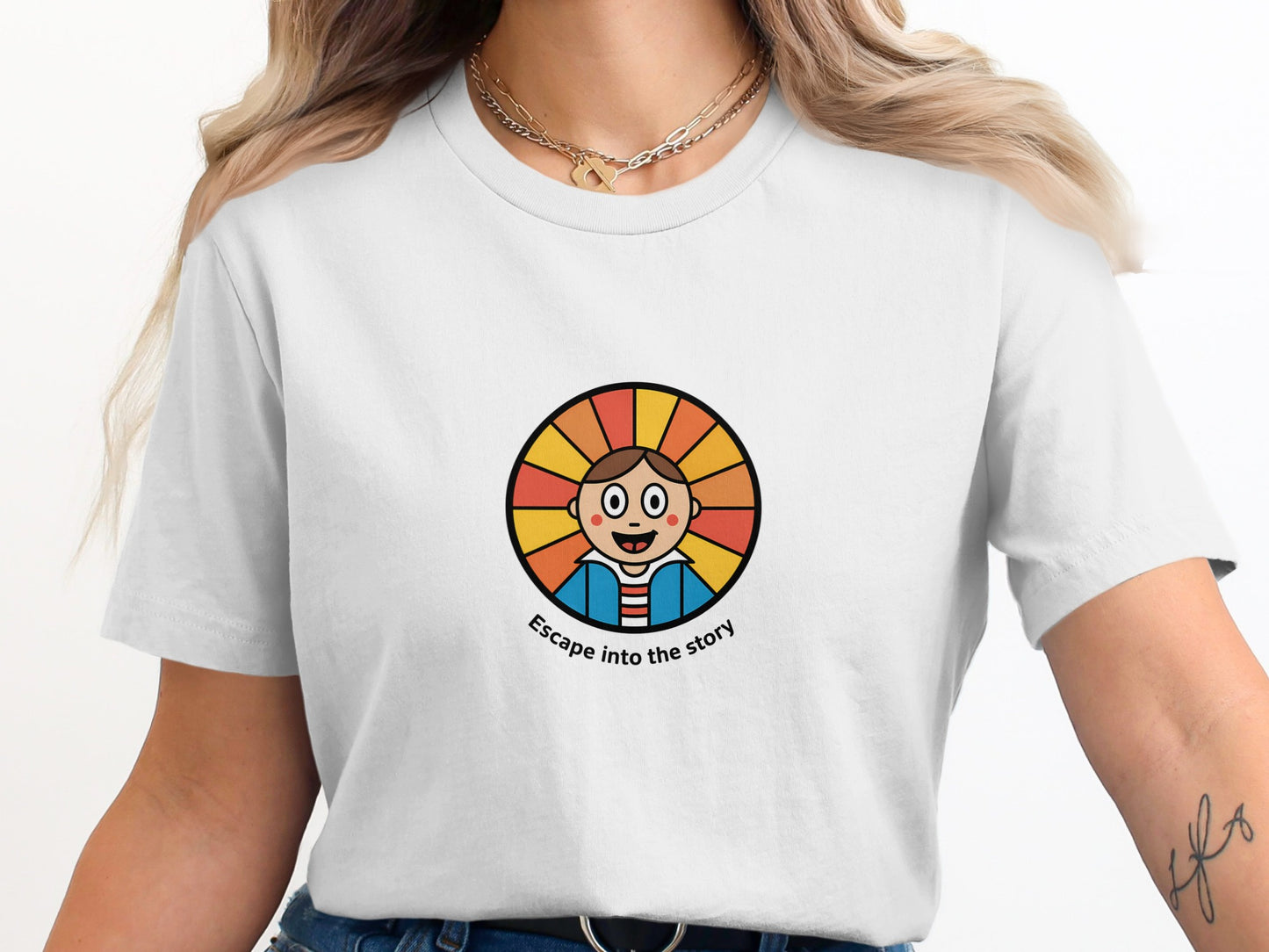 Colorful Character Escape Into the Story t-shirt product type