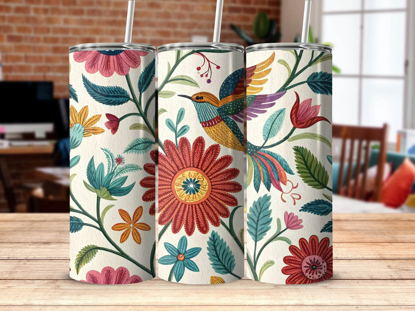 Colorful Floral Designs Insulated Tumbler product