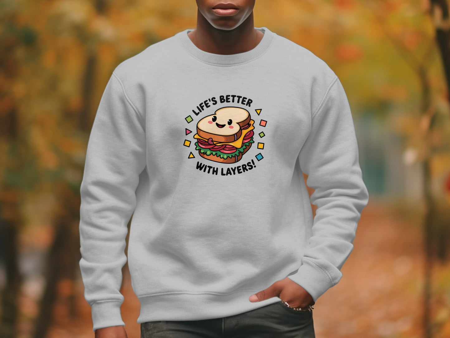 Life's Better With Layers Cartoon Graphic Sweatshirt product