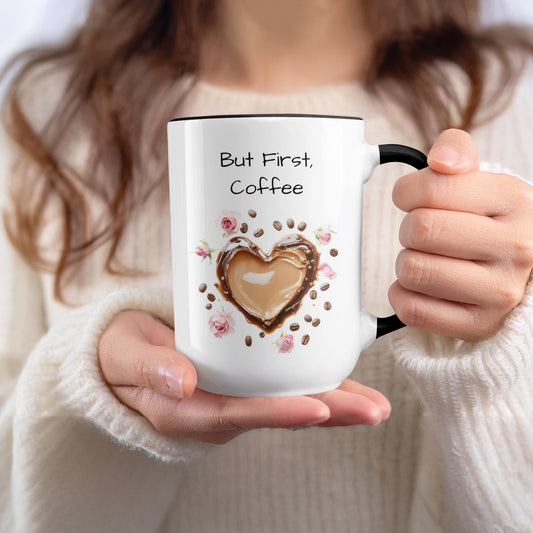 But First Coffee Mug with Heart Design product type
