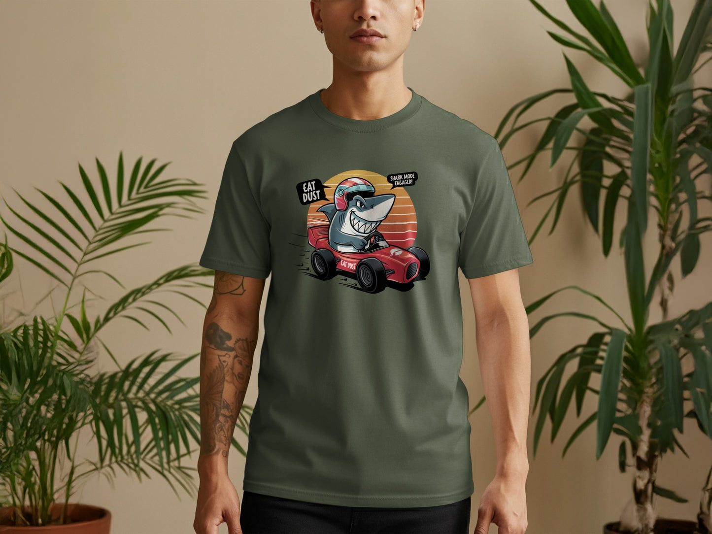 Cool Shark Racing Graphic T-shirt trendy product type