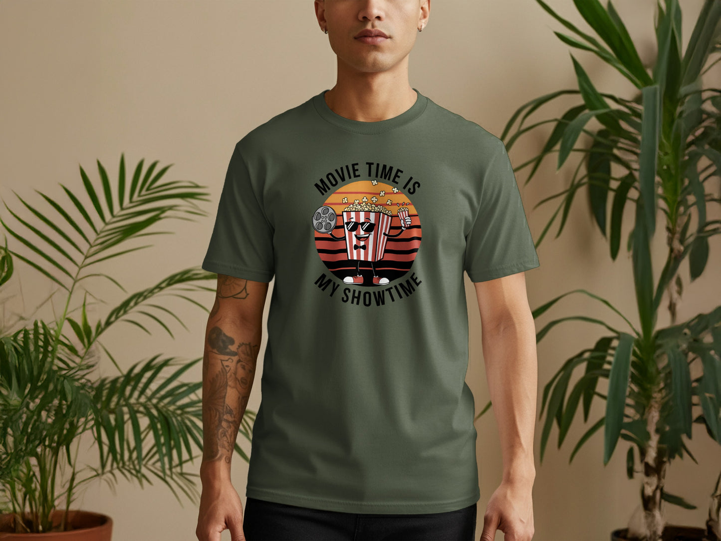 Movie Time Is My Showtime Graphic T-Shirt product type