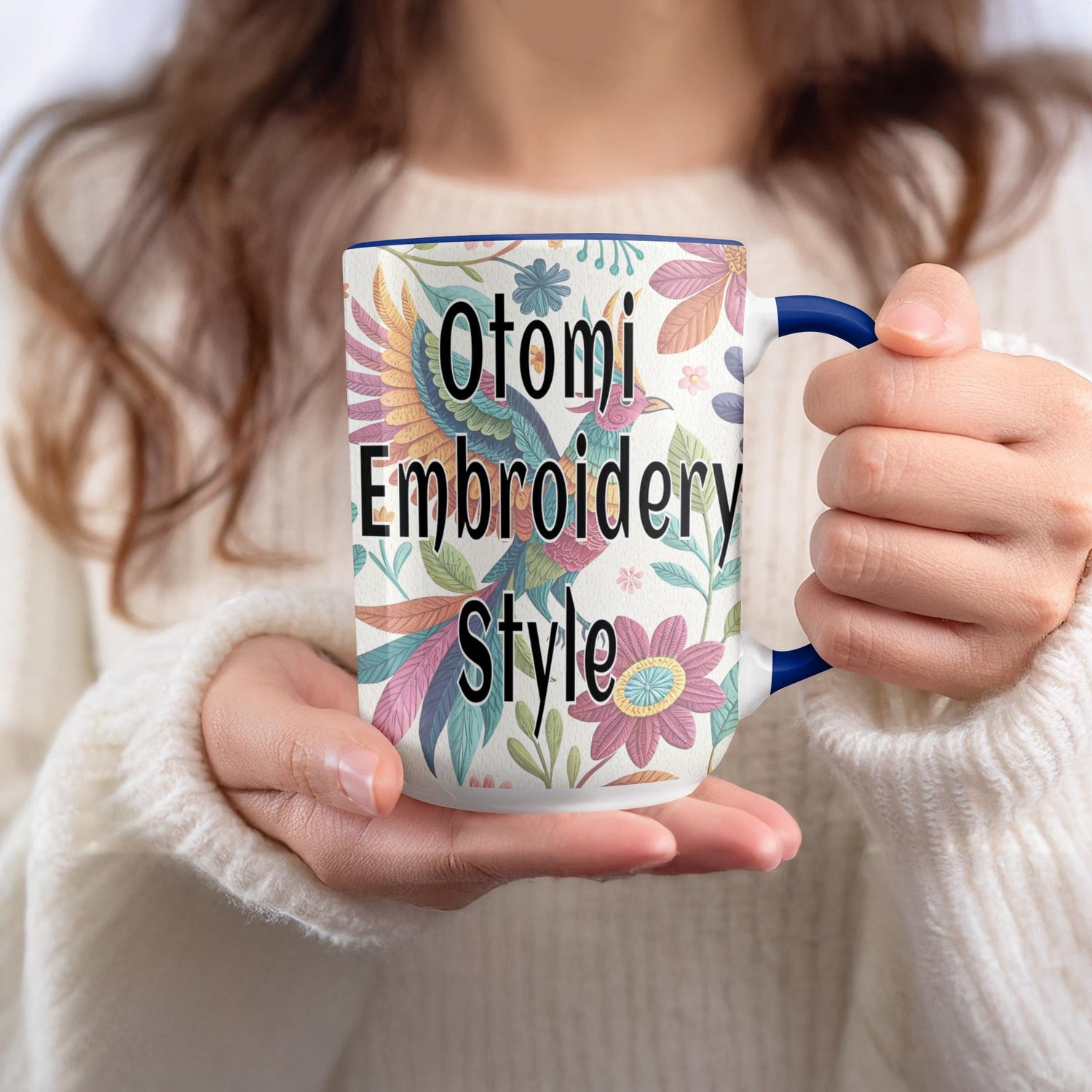 Mugs Otomi Embroidery Style