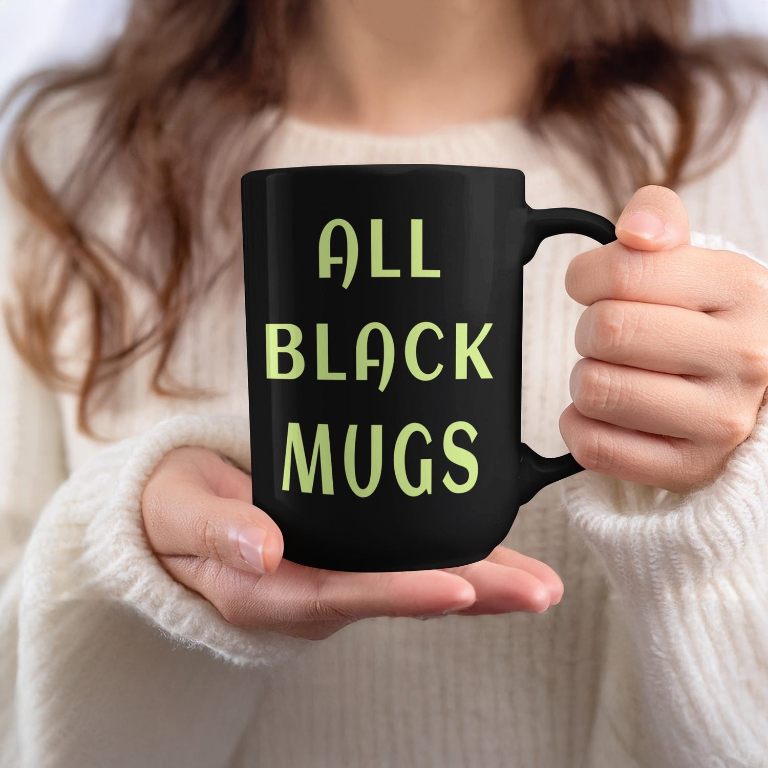 All Black Mugs