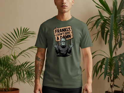 Frankly I Don't Give A Damn Novelty Green T-Shirt product