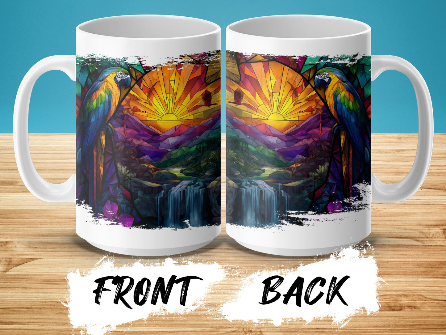 Beautiful Parrot and Sunset Art Design Mug product