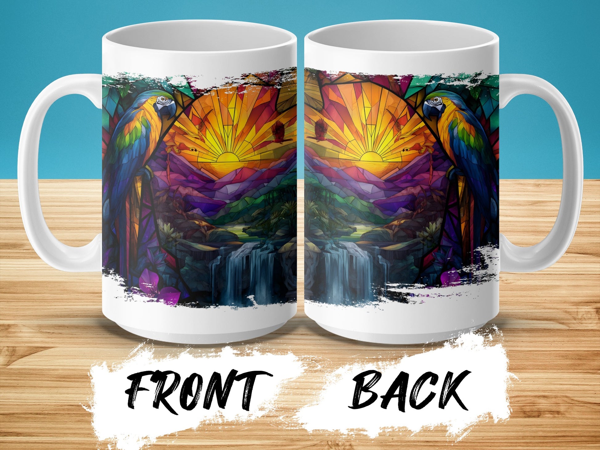 Beautiful Parrot and Sunset Art Design Mug product