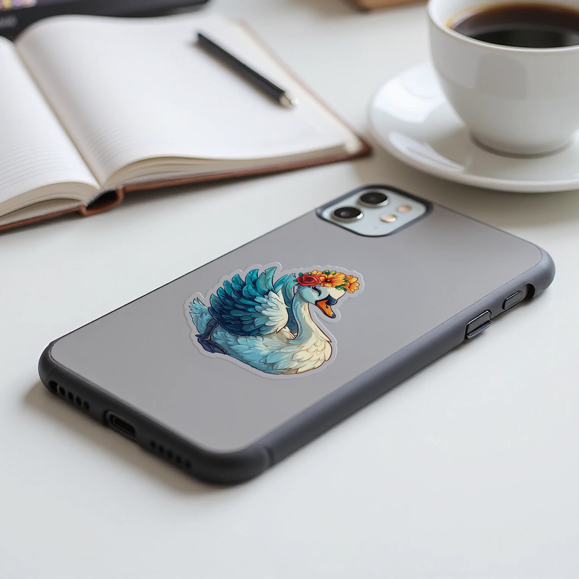 Elegant Swan Graphic Printed Mobile Phone Case product type