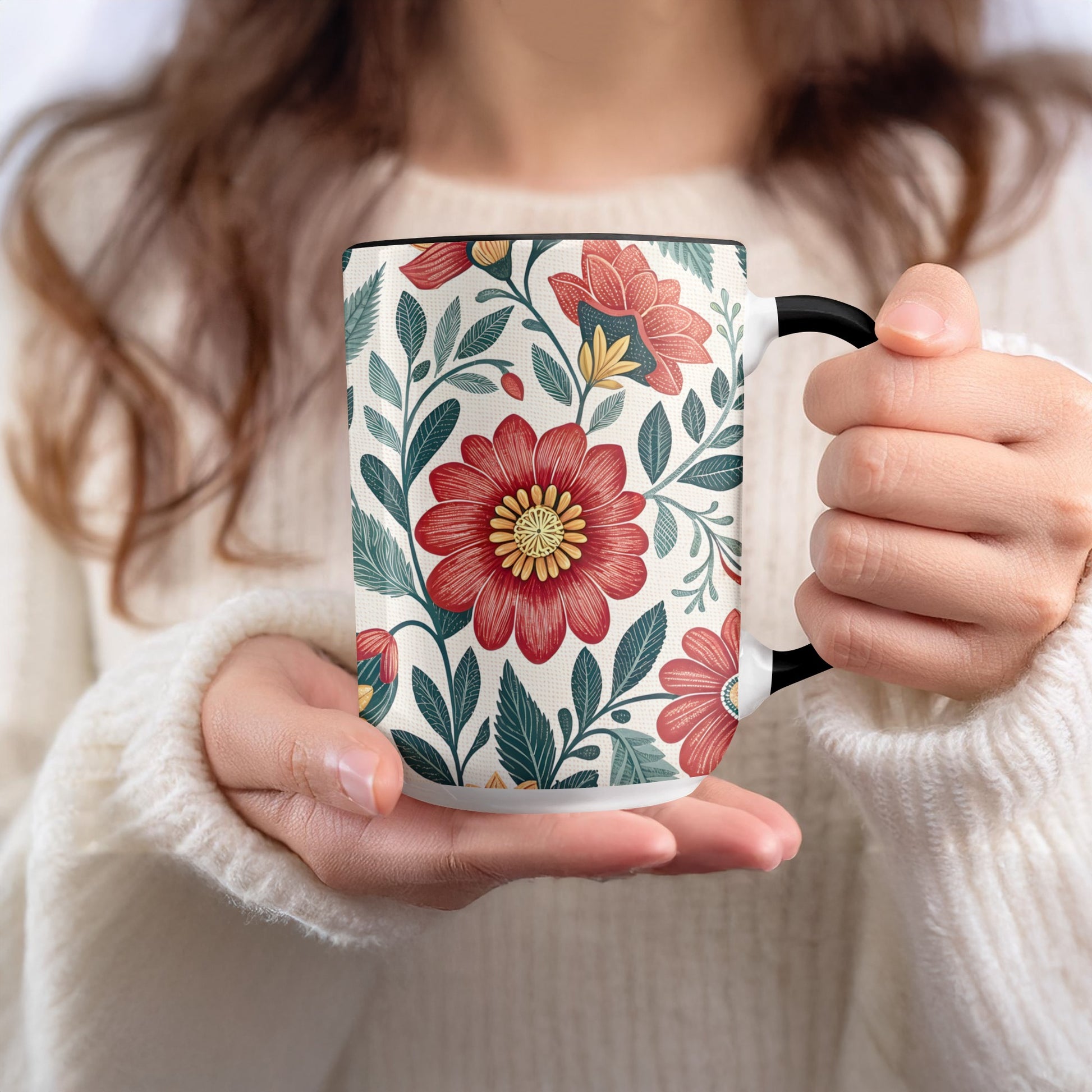 Floral Pattern Coffee Mug Vibrant Design Drinkware product