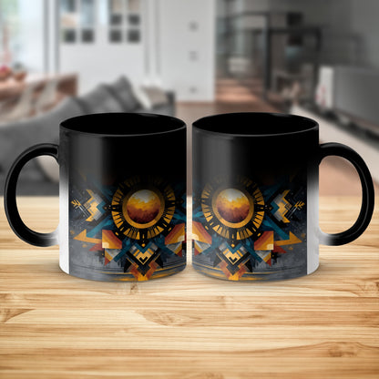Colorful Geometric Sunrise Design Coffee Mug product
