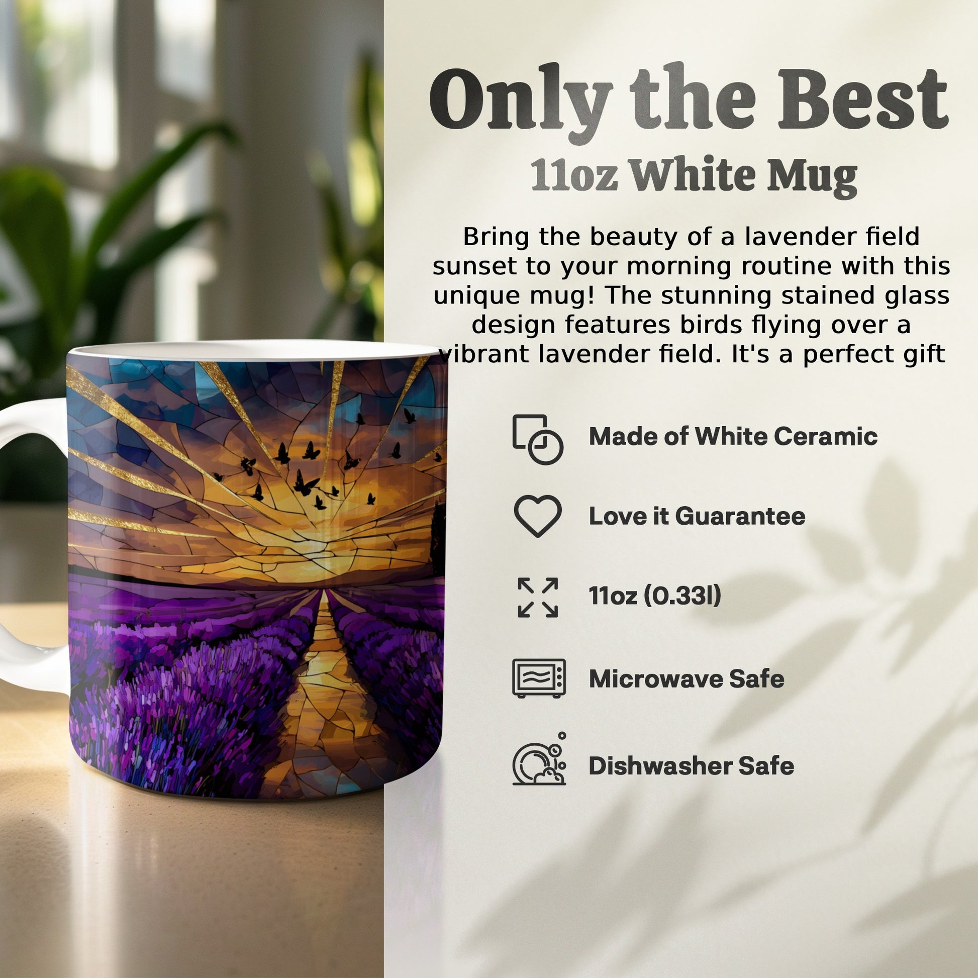 Stunning Birds Lavender Field 11oz Mug Product