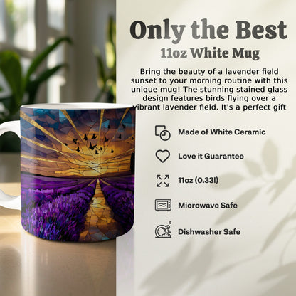 Stunning Birds Lavender Field 11oz Mug Product