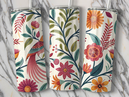Colorful Floral Pattern Tumbler Beverage Holder product