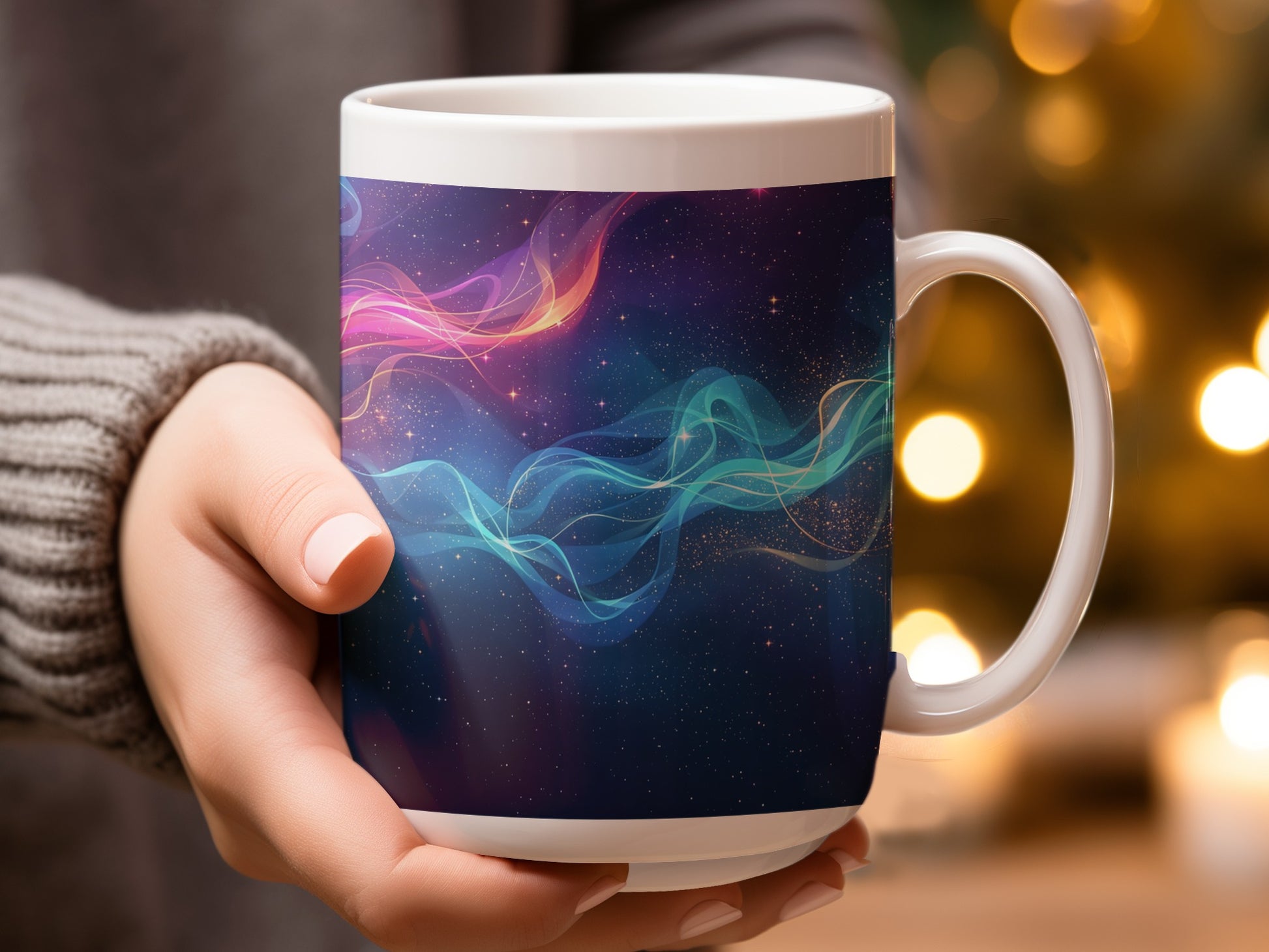 Colorful Nebula Design Ceramic Mug product