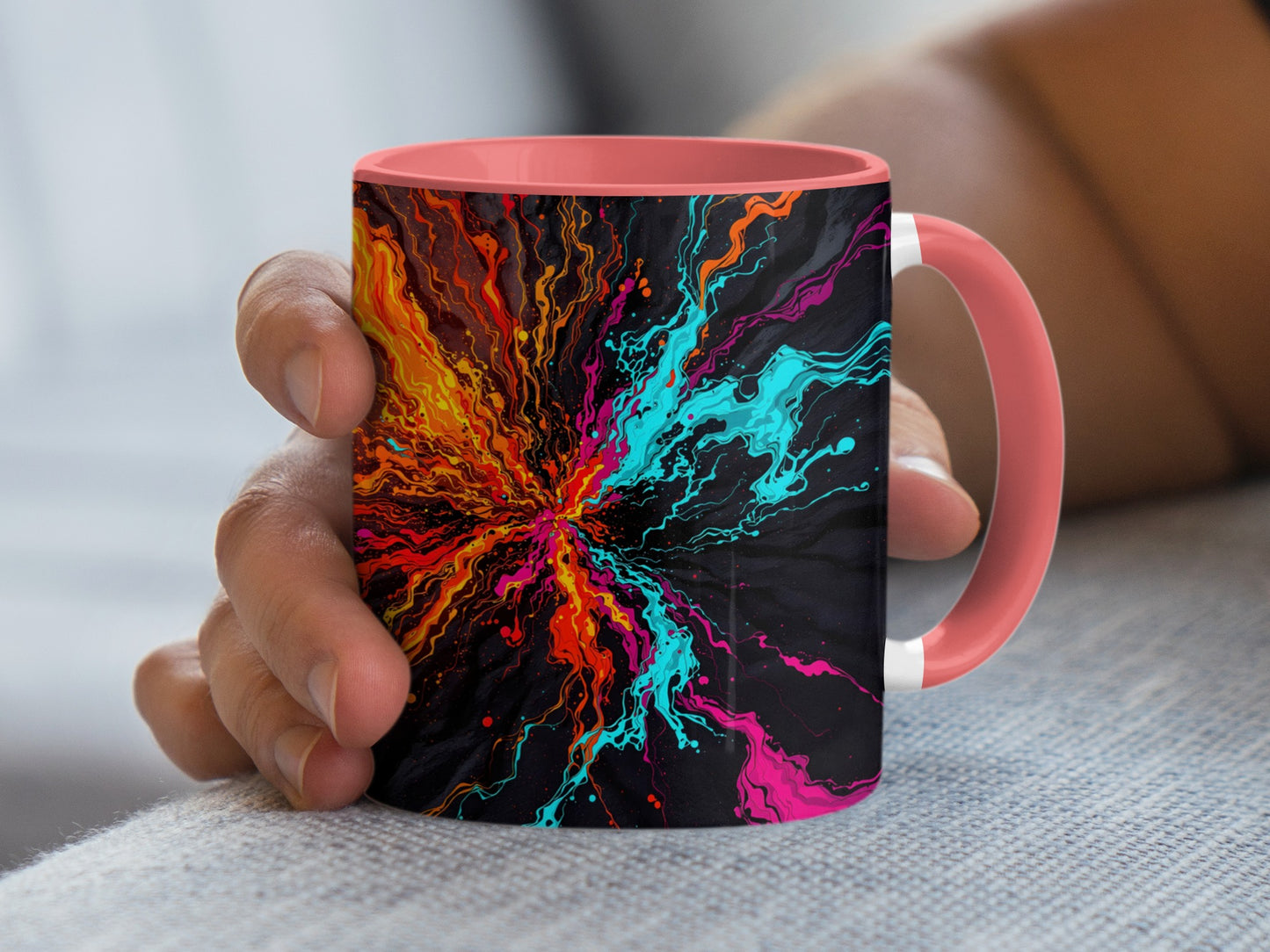 Vibrant Abstract Splash Design Coffee Mug product
