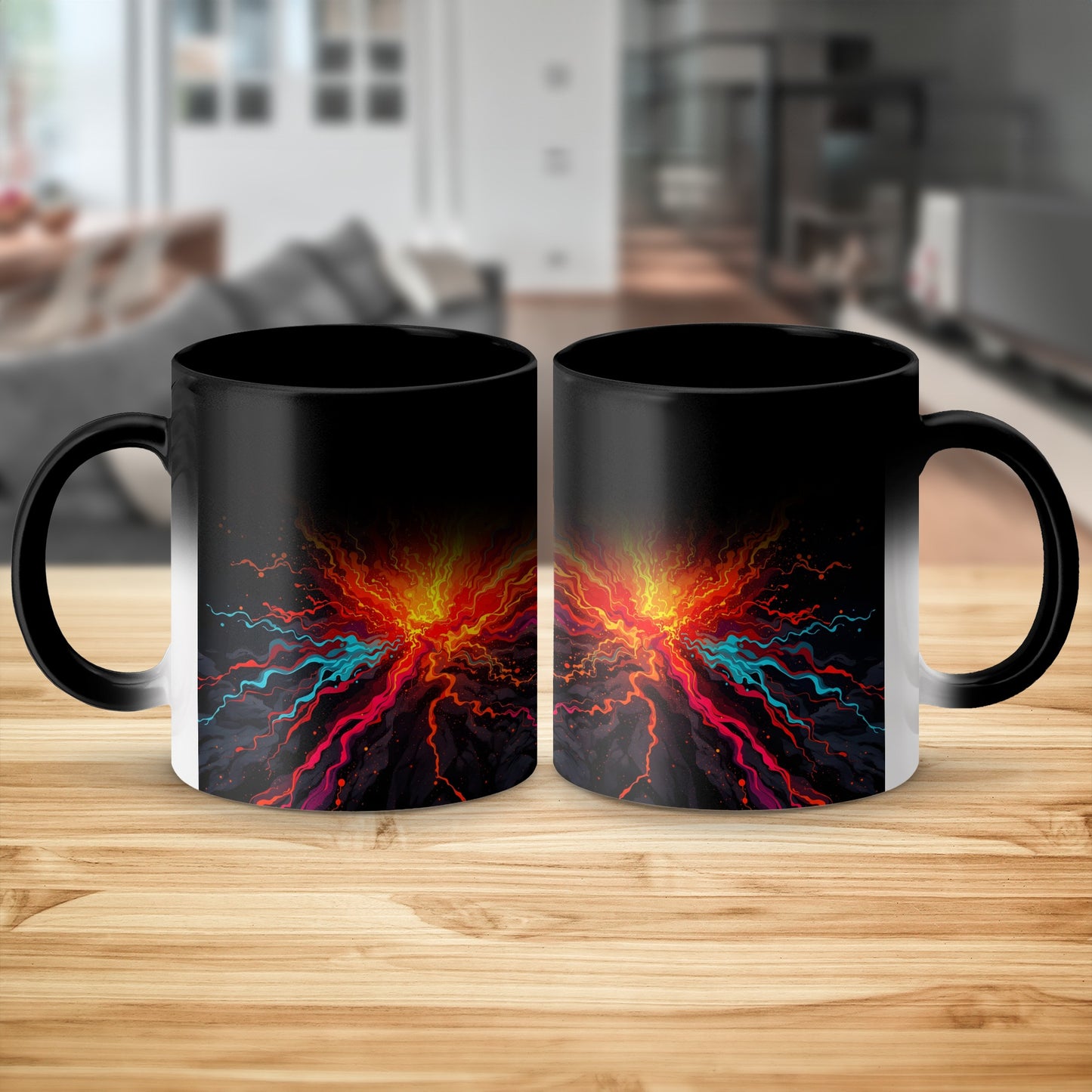 Vivid Abstract Starburst Ceramic Coffee Mug product type