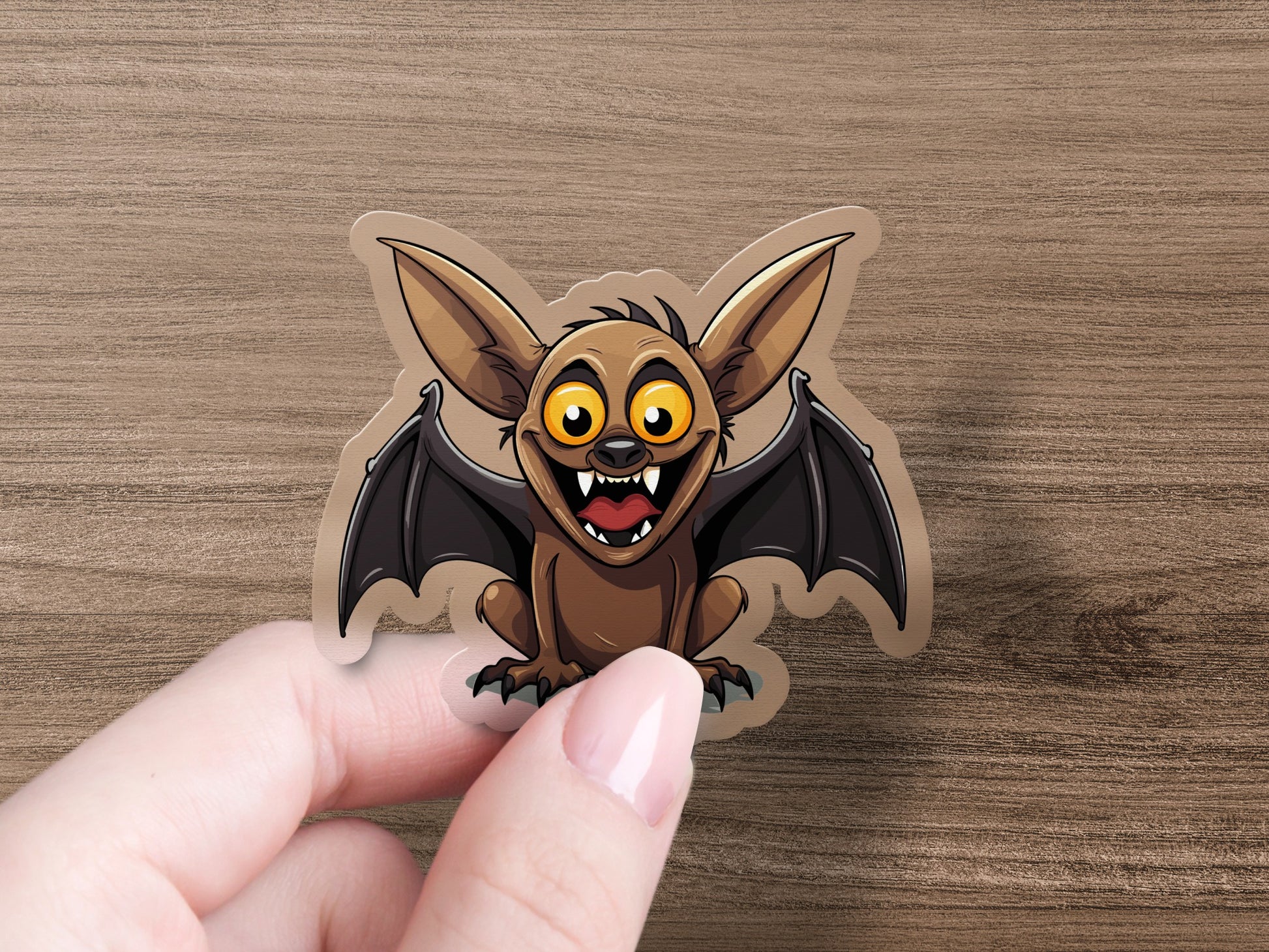 Cute Cartoon Bat Vinyl Die Cut Sticker product