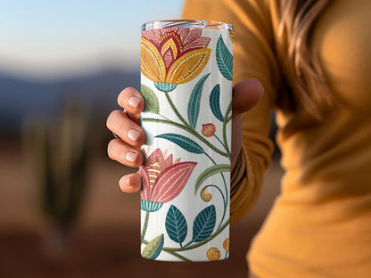 Floral Patterned Stainless Steel Insulated Tumbler product