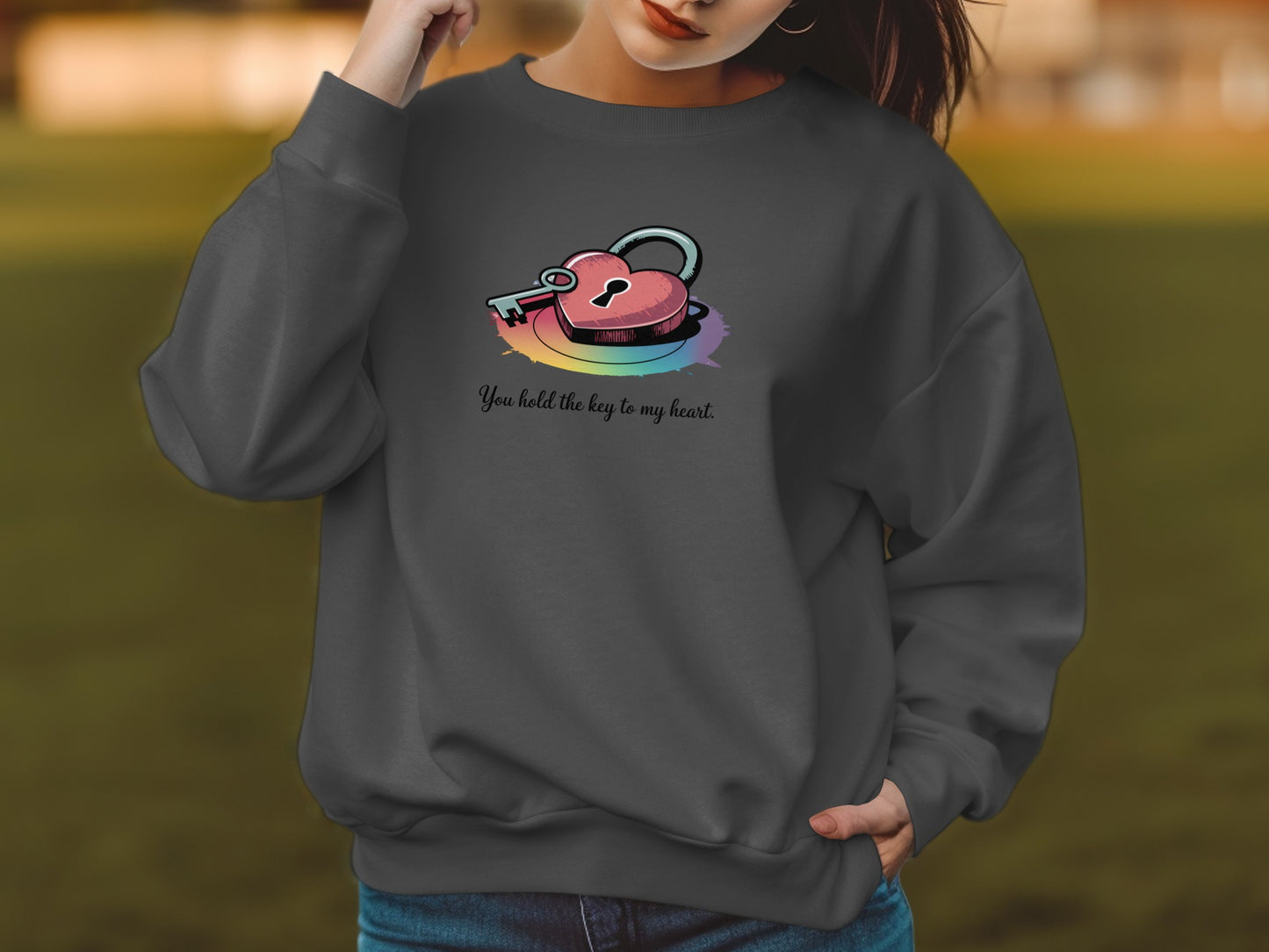 You Hold the Key Heart Graphic Design Sweatshirt product