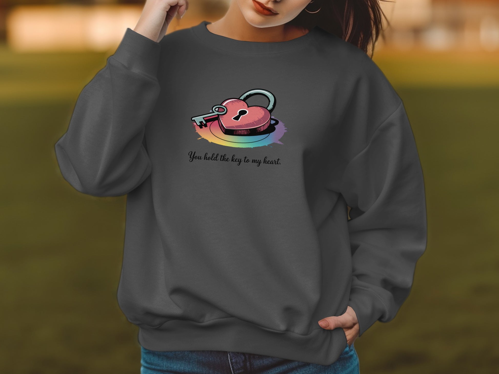 You Hold the Key Heart Graphic Design Sweatshirt product
