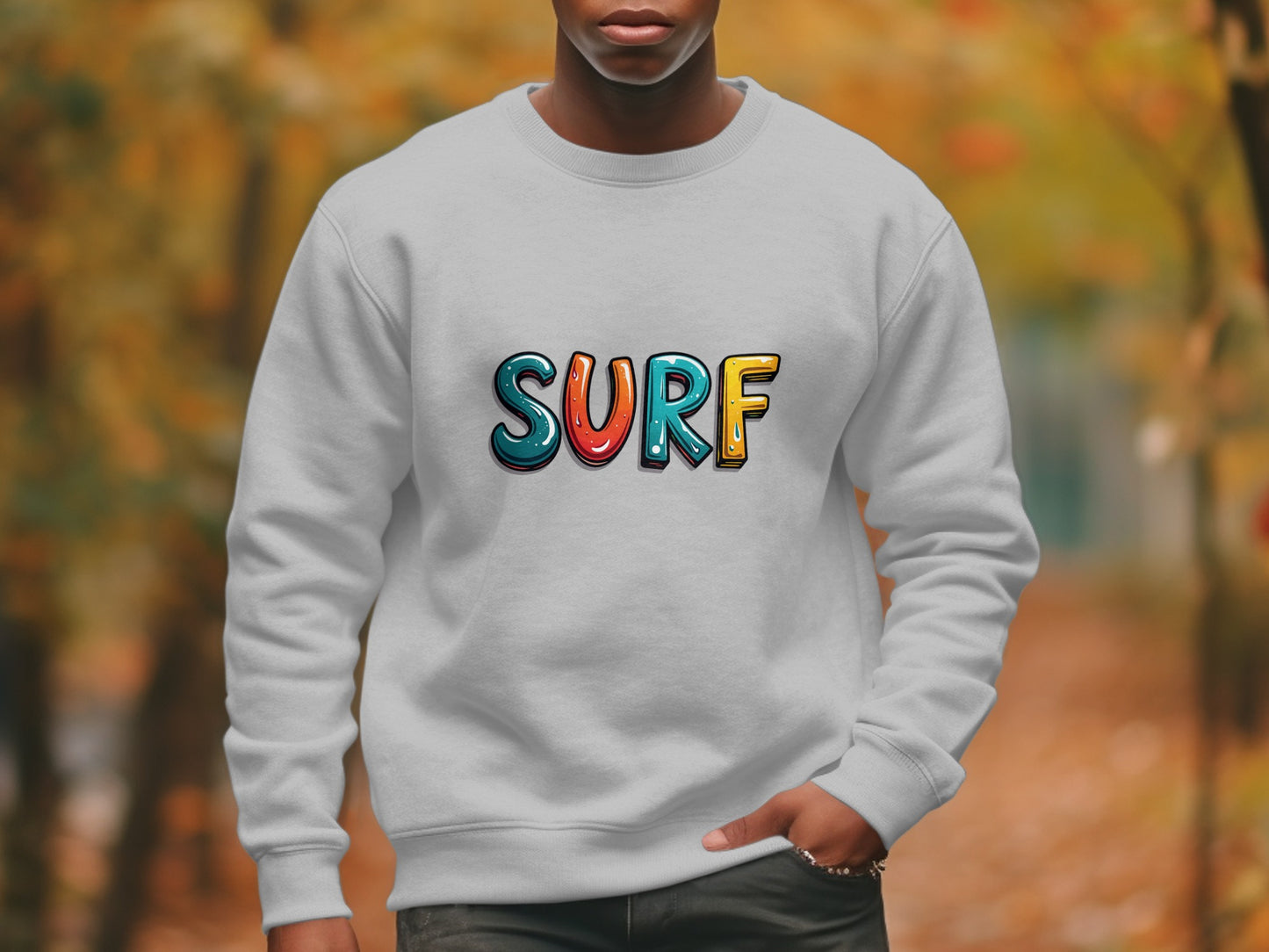 Colorful Surf Design Graphic Sweatshirt product type
