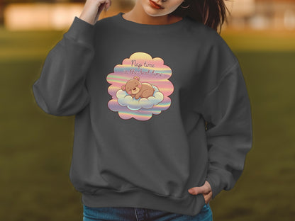 Nap Time Is The Best Time Print Sweatshirt product type