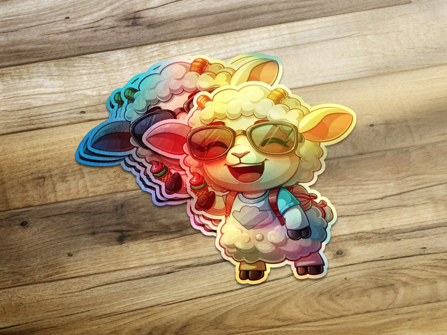 Cute Colorful Sunglasses Wearing Sheep Sticker product