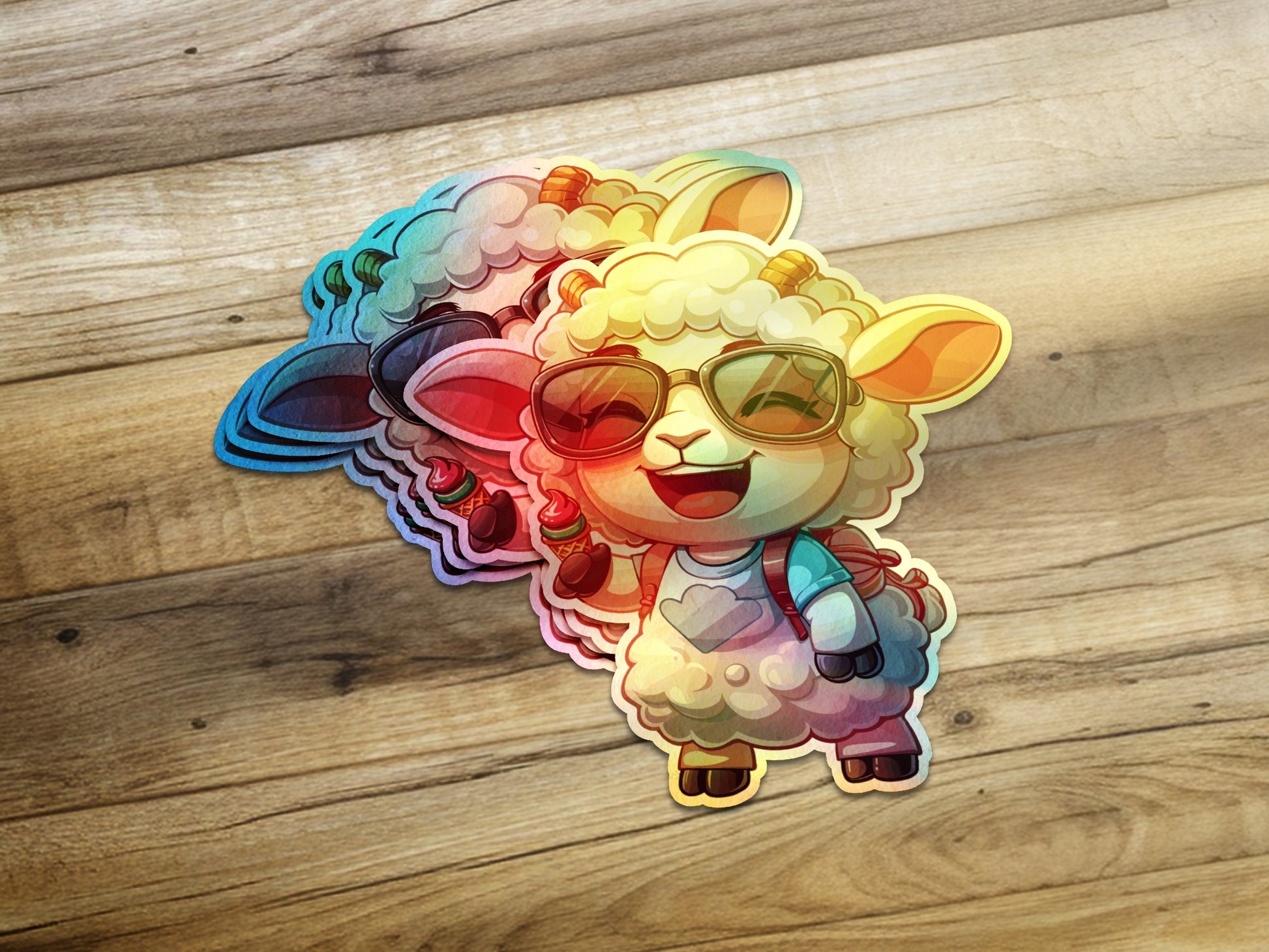 Cute Colorful Sunglasses Wearing Sheep Sticker product