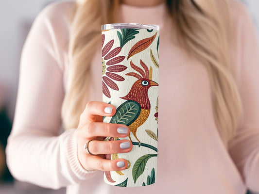 Colorful Floral Bird Insulated Tumbler Drinkware product type