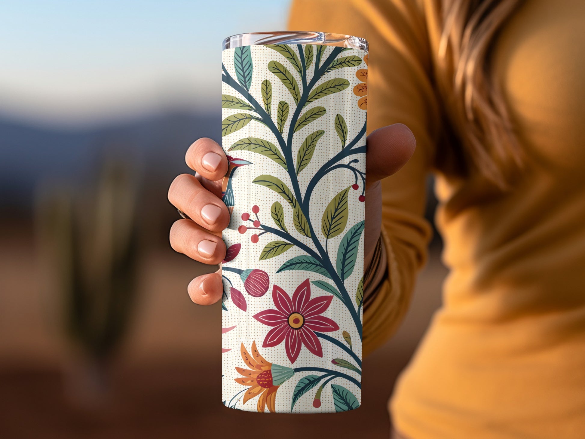 Vibrant Floral Design Insulated Tumbler product type